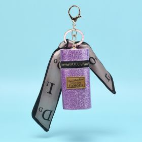 Personalized Mini Self Defense Keychains Suitcase Set Custom Combo Available (Style: Lipstick Bag, Color: Purple)