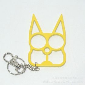 Personalized Mini Self Defense Keychains Suitcase Set Custom Combo Available (Style: Double Finger Snap, Color: Yellow)