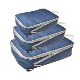 3 Set Travel Storage Bags, Multi-functional Clothing Sorting Packages, Travel Packing Compression Pouche (Color: Navy 2)