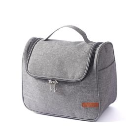 Women Toiletry Bag Multifunction Cosmetic Bag Portable Makeup Pouch Travel Hanging Organizer Bag (Color: Grey)