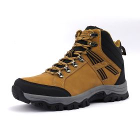 Waterproof Hiking Boots Men Autumn Winter Non-slip Lightweight Breathable Hiking Shoe Outdoor Trekking Hiking Shoes Hunting Shoe (Color: B2027-Y, size: 41)