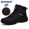 BONA New Designers Nubuck Hiking Boots Krasovki Tactical Shoes Men Outdoor Non-Slip Hiking Shoes Man Mountain Shoes Trendy